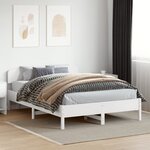 vidaXL Cadre de lit sans matelas blanc 150x200 cm bois de pin massif