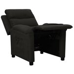 vidaXL Fauteuil inclinable Noir Tissu