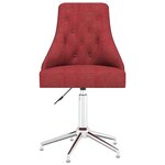 vidaXL Chaises pivotantes à manger lot de 4 Rouge bordeaux Tissu