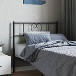 vidaXL Tête de lit métal noir 107 cm