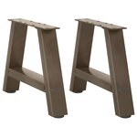 vidaXL Pieds de table basse en forme de A  2 pièces  40 x (30-31) cm  acier