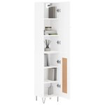 vidaXL Buffet haut Blanc 34 5x34x180 cm Bois d'ingénierie