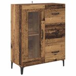 vidaXL Haut Armoire Bois Ancien 69 5 x 34 x 180 cm Bois d'ingénierie