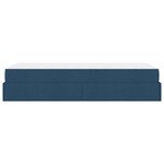 vidaXL Cadre de lit avec matelas avec matelas 2 Pièces Bleu tissu