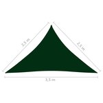 vidaXL Voile de parasol Tissu Oxford triangulaire 2 5x2 5x3 5 m