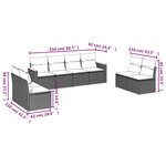 vidaXL Salon de jardin avec coussins 8 Pièces beige résine tressée