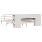 vidaXL Lit bibliothèque sans matelas blanc 180x200 cm bois pin massif