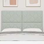 vidaXL Tête de Lit LED Geometric Manuel Gris clair 144 cm Velours