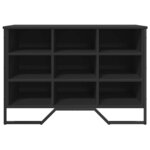 vidaXL Armoire à chaussures noir 90x38x61 5 cm bois d'ingénierie