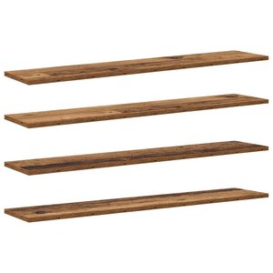 vidaXL Étagère à livres 4 Pièces Marron 100 x 20 x 1 5 cm