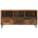 vidaXL Meuble TV Bois ancien 102 x 34 5 x 50 cm Bois d'ingénierie