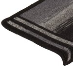 vidaXL Tapis d'escalier autoadhésifs 5 Pièces 65x21x4 cm Noir et gris