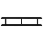 vidaXL Étagères murales 2 Pièces Noir 105x18x20 cm bois d'ingénierie