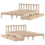 vidaXL Cadre de lit sans matelas 160x200 cm bois massif de pin