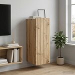 vidaXL Armoire Murale 33 x 34 5 x 94 cm Bois d'ingénierie