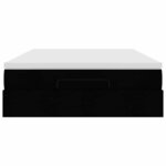 VidaXL Cadre de lit ottoman avec matelas noir 140x190 cm tissu