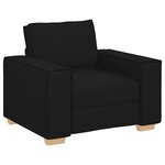vidaXL Canapé Fauteuil Noir 60 cm Tissu