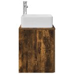 vidaXL Vanité de lavabo mural Chêne fumé 53 x 34 5 x 63 cm