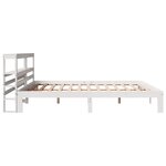 vidaXL Cadre de lit avec tête de lit sans matelas blanc 180x200 cm