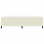 vidaXL Cadre de lit avec matelas Crème 140 x 200 cm Faux cuir