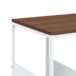 vidaXL Table d'appoint avec roues blanc 55x36x63 5cm bois d'ingénierie