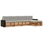 vidaXL Ensemble de canapés d'extérieur 5 pc Naturel et gris clair
