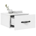 vidaXL Tables de chevet murales 2 Pièces blanc 35x35x20 cm