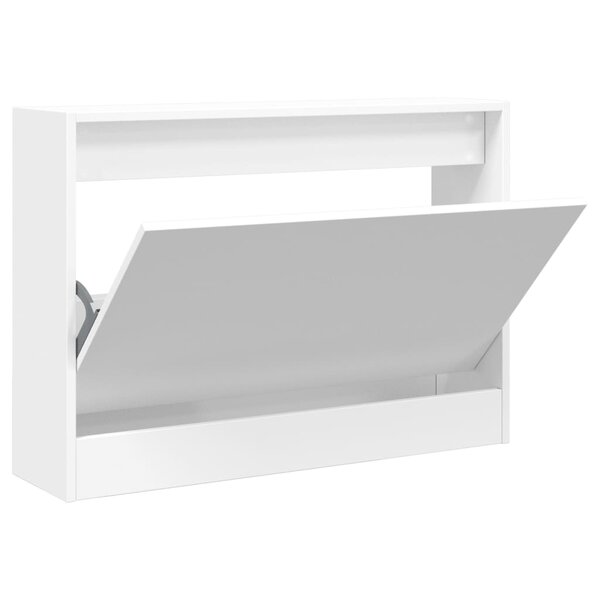 vidaXL Armoire à chaussures blanc 80x21x57 cm bois d'ingénierie