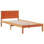 vidaXL Cadre de Lit Marron Ciré Bois de pin massif 90 x 190 cm Durable