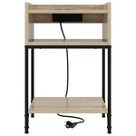 vidaXL Cabinet de chevet avec étagère avec stockage Chêne sonoma 40 x 40 x 61 cm