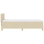 vidaXL Lit à ressorts avec matelas Crème 80 x 200 cm tissu
