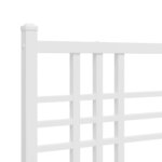 vidaXL Tête de lit de remplacement métal blanc 160 cm