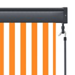 vidaXL Store roulant d'extérieur 100x250 cm Blanc et orange