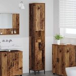 vidaXL Meuble de salle de bain haut Bois ancien 31.5 x 33 x 190 cm