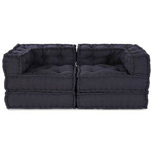 vidaXL Canapé modulaire 2 Pièces Anthracite 140 x 70 x 56 cm tissu