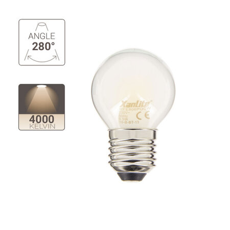 Ampoule led filament p45 culot e27 6 5w cons. (60w eq.) 4000k blanc neutre  - La Poste
