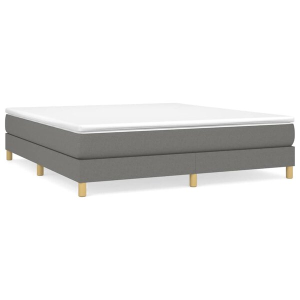 vidaXL Cadre de lit Gris foncé 160 x 200 cm Tissu