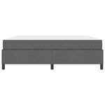 vidaXL Lit à ressorts Gris foncé 180 x 200 cm tissu