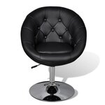 vidaXL Tabourets de bar lot de 2 noir similicuir