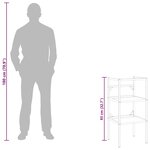 vidaXL Cadre de lavabo de salle de bain Blanc 40x38x83 cm Fer