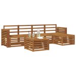 vidaXL Ensemble de canapés d'extérieur 6 Pièces Naturel