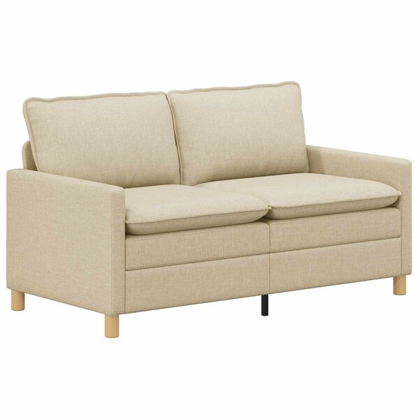 vidaXL Canapé Crème 156 x 81 x 87 5 cm Tissu
