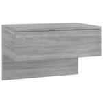 vidaXL Tables de chevet murales 2 Pièces Sonoma gris