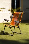 Fauteuil de camping 5 positions pliable - O'Camp - Orange - Dimensions : 70 x 62 x 105 cm
