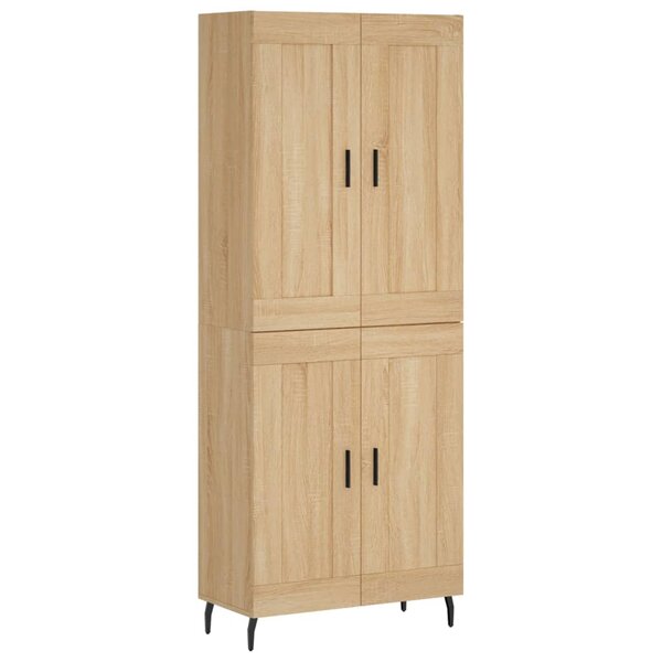 vidaXL Buffet haut Chêne sonoma 69 5x34x180 cm Bois d'ingénierie