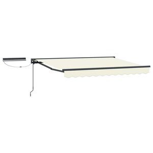vidaXL Auvent rétractable électrique Crème et Anthracite 3 x 2 5 m