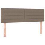 vidaXL Têtes de lit 2 Pièces Taupe 72x5x78/88 cm Tissu