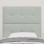 vidaXL Tête de lit avec des lumières à LED Gris clair 80 cm Velours