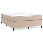 vidaXL Sommier à lattes de lit avec matelas Cappuccino 140x190 cm