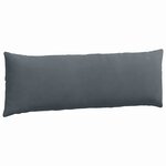 vidaXL Coussins de canapé 2 Pièces Gris foncé 120 x 40 cm